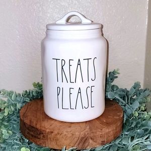 Rae Dunn TREATS PLEASE canister